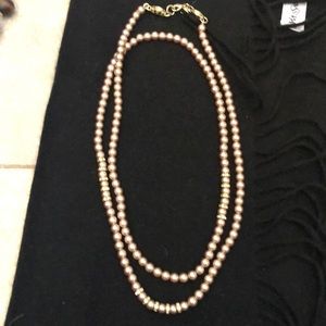 BEAUTIFUL BR ROSE PEARL NECKLACE